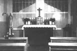 Katholische Kapelle innen um 1950